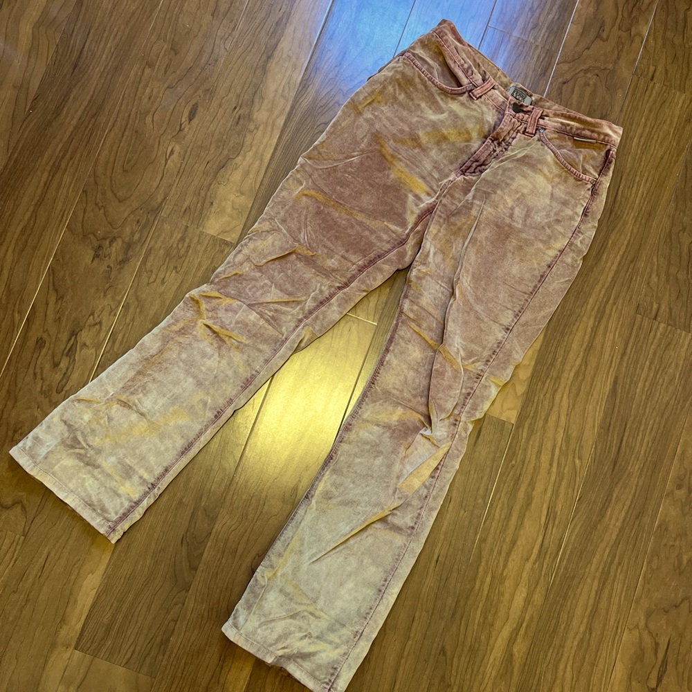 Gianfranco Ferre velvet flares Gold